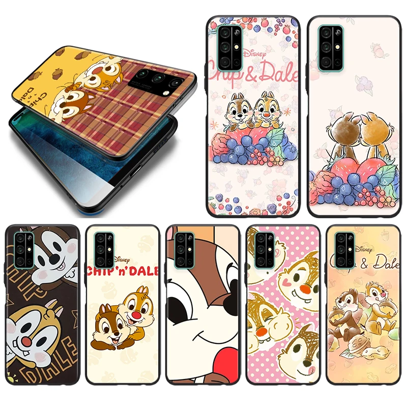 

Shockproof Cover Chip 'n' Dale Disney For Honor 50 X20 SE V30 30 30S Magic 3 Play 5 5T Pro Plus 5G Black Soft Phone Case