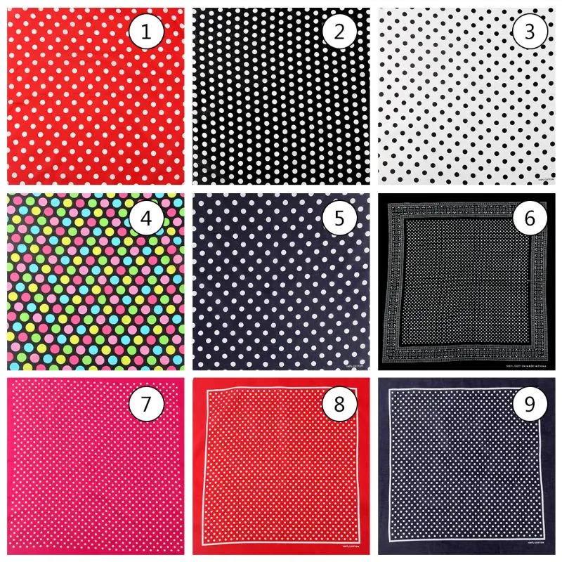 Бандана в горошек 55 см стиле бохо| |