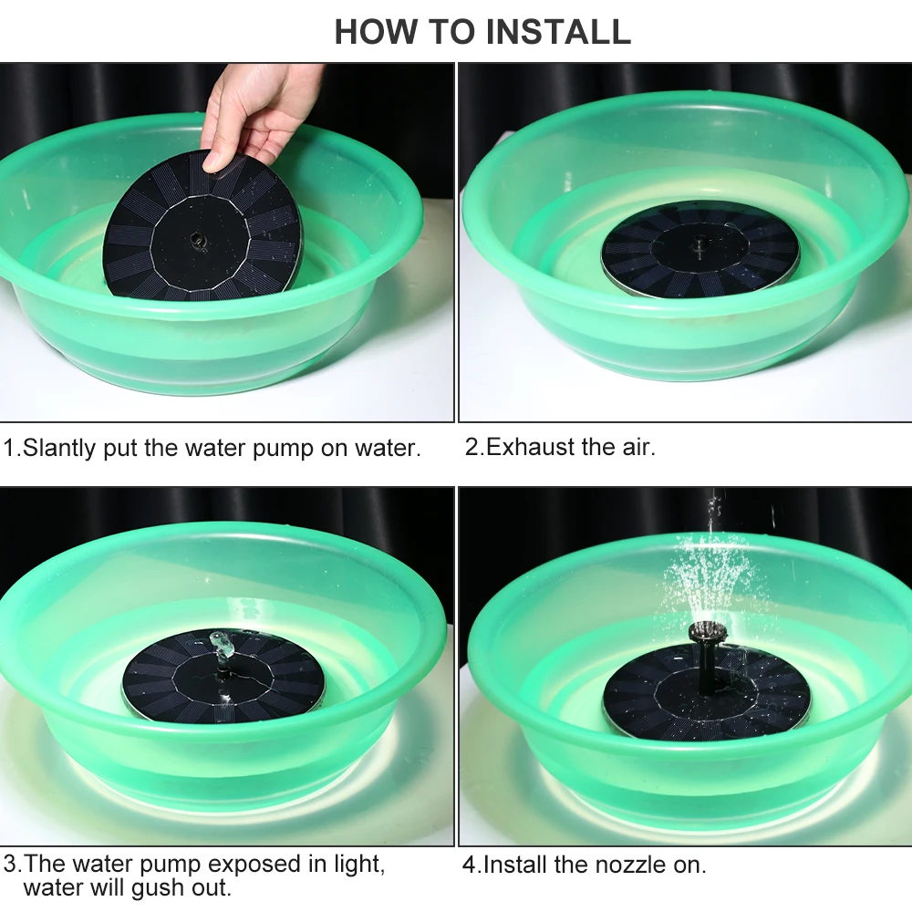 Бесщеточный фонтанчик солнечной энергии с насосом набор для полива растений