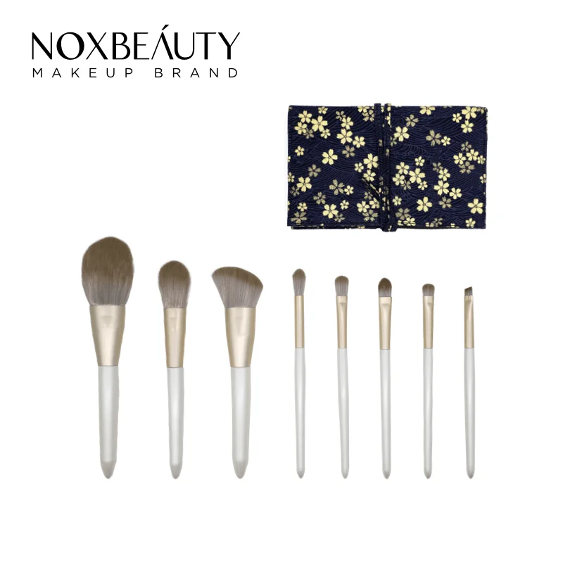 

Free Shipping NOXBEAUTY 8 PCS/Set Makeup Brushes Set Make Up Brushes Kit Powder Blush Eye Shadows Makeup Brushes White