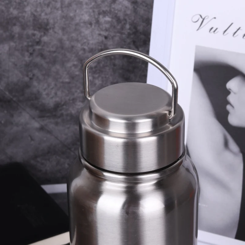 800/1000 мл большая емкость из нержавеющей стали термос чашка сомневающаяся стена