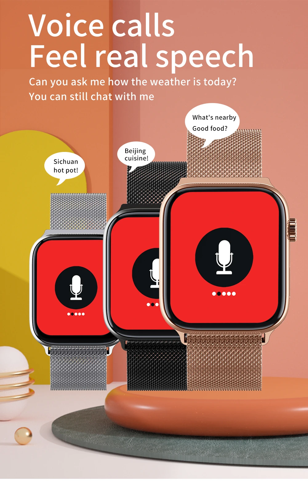 

Willgallop Z23 Bluetooth Call Smart Watch Men Women Fitness Tracker Smartwatch 1.7 inch Full Touch Screen For Android iOS phone