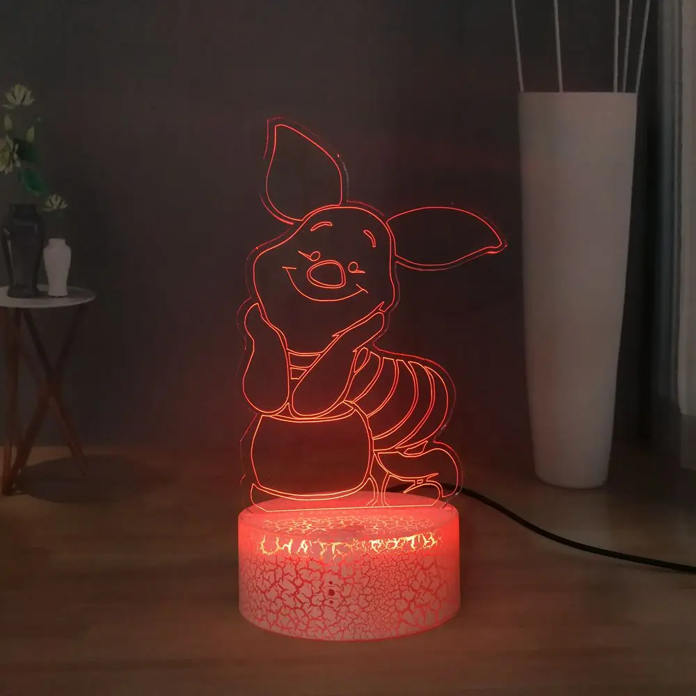 Светодиодный ночник с изображением Винни из мультфильма настольная лампа милым