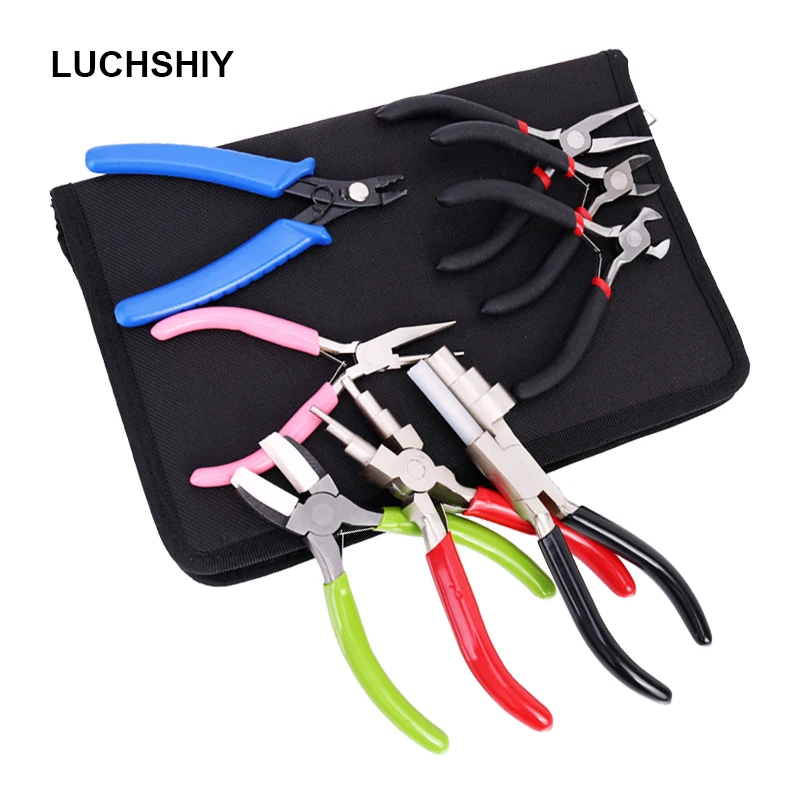

Jewelry Mini Pliers Making And Repair Tools Kit Round Nose Crimping Side Cutting Copper Wire Wrapping Cutter Plier Hand Tool Set