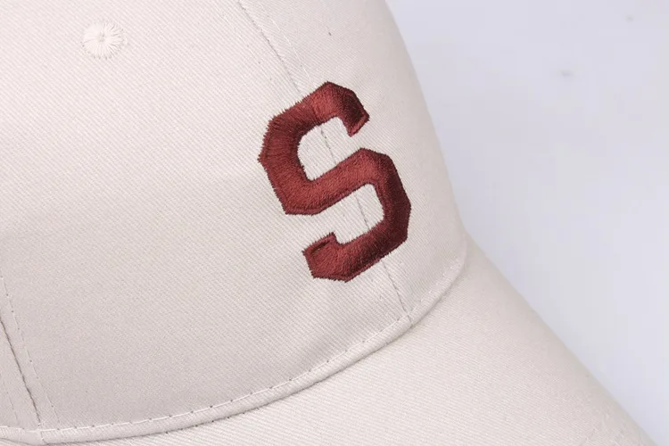 Бейсболка с Вышивкой Букв S для женщин и мужчин однотонная Регулируемая шляпа от