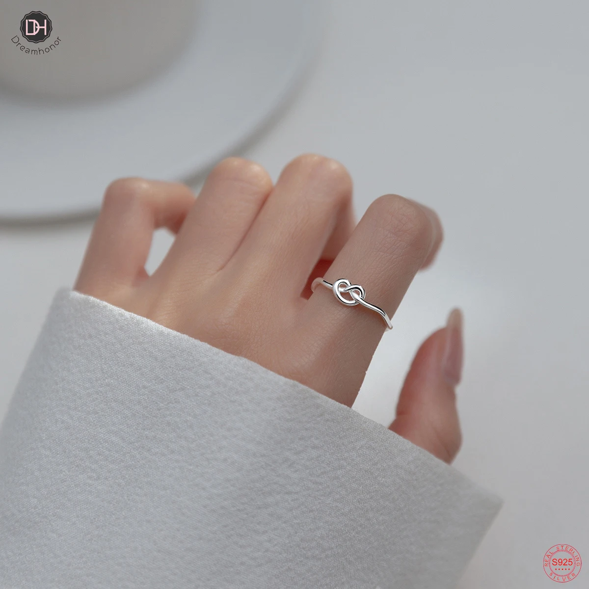 

Женские кольца на удачу Dreamhonor, серебро 2022 пробы, с сердечками, SMT618