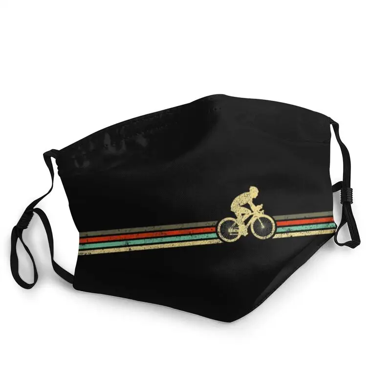 

Retro Bicycle Stripes Non-Disposable Face Mask Men MTB Bike Rider Mask Anti Haze Dustproof Protection Cover Respirator Muffle