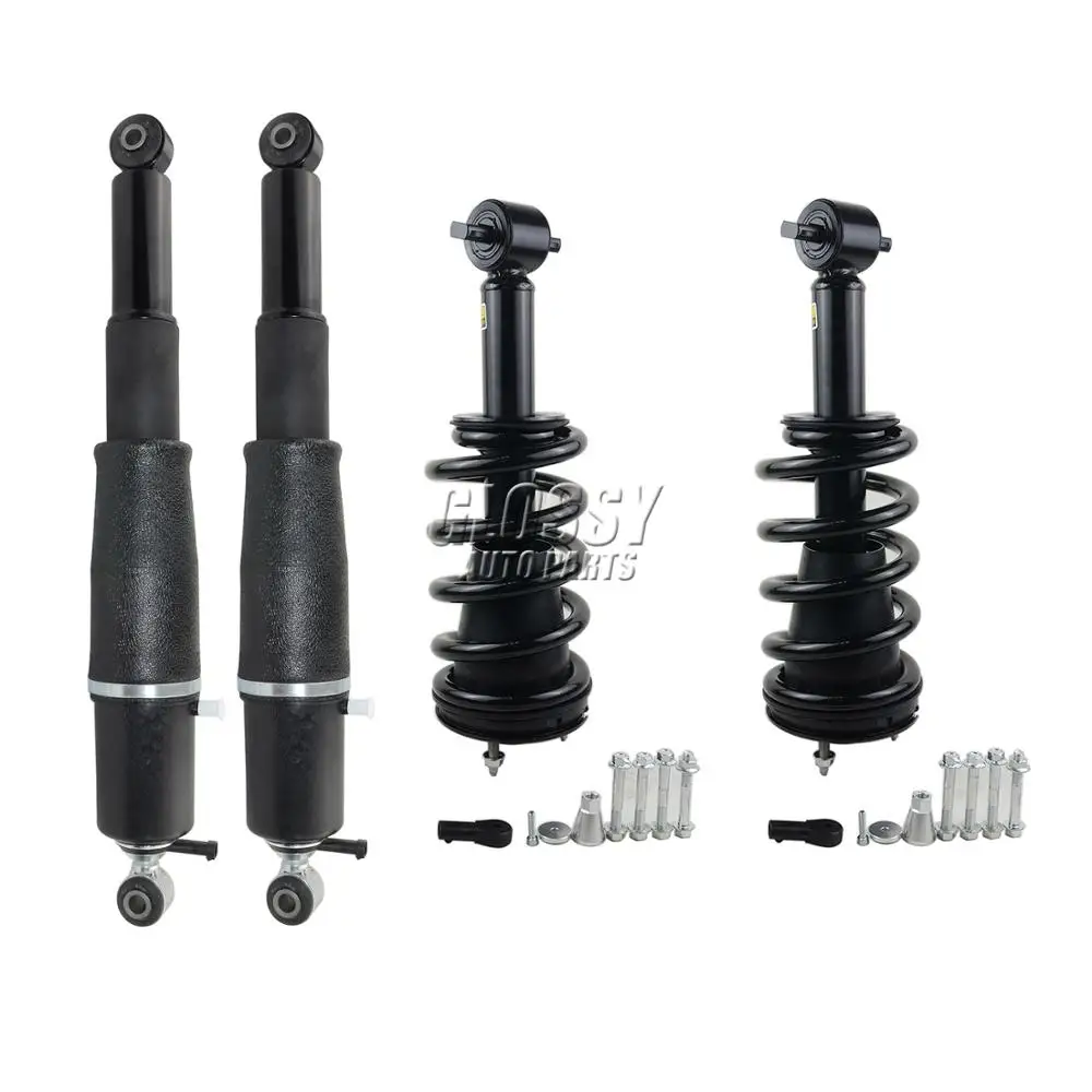 

AP02 For Cadillac Escalade Chevy Chevrolet Avalanche Suburban Tahoe GMC Yukon 1500 2x Front Shock Absorbers + 2× Rear Air Struts