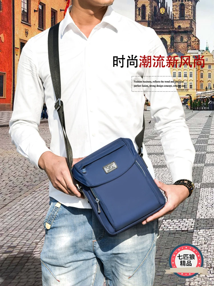 Men's Sports Messenger Bag Canvas Shoulder Bag Men's Small Bag Waterproof Flip Oxford Cloth Backpack hand bags  bags for women