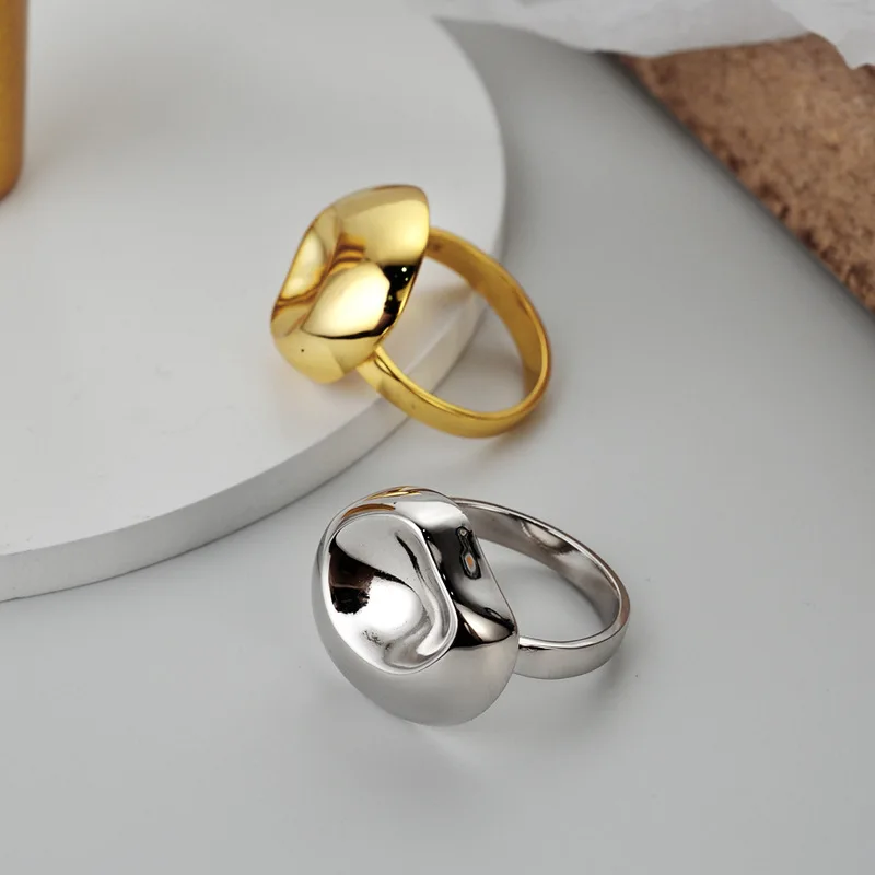 Серебряные блестящие открытые кольца в форме гриба для женщин | Украшения и