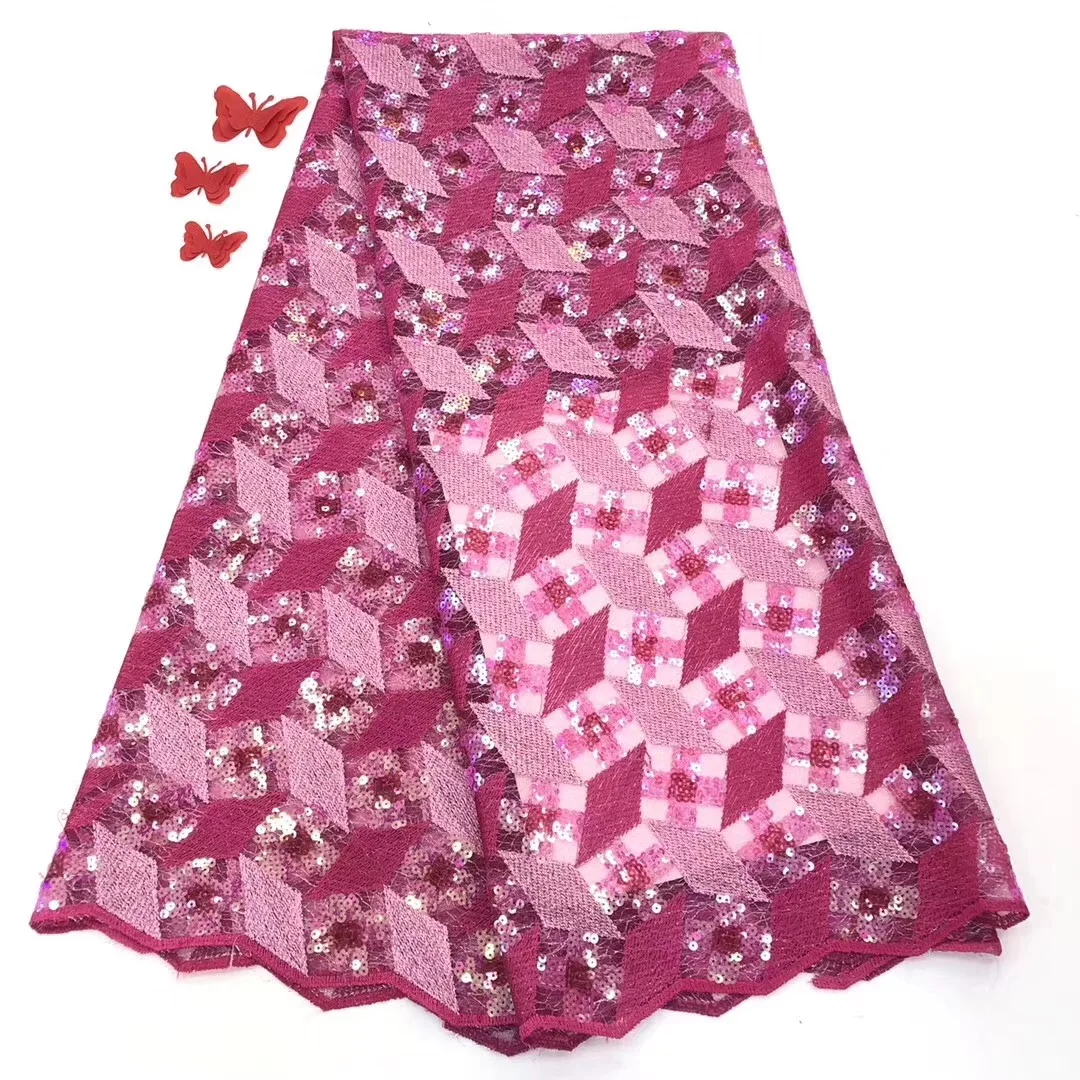 

Geborduurde Brocade Lace Voor Vrouw Trouwjurk Hoge Kwaliteit Wijn Afrikaanse Franse Tulle Kant Nigeriaanse Netto Kant