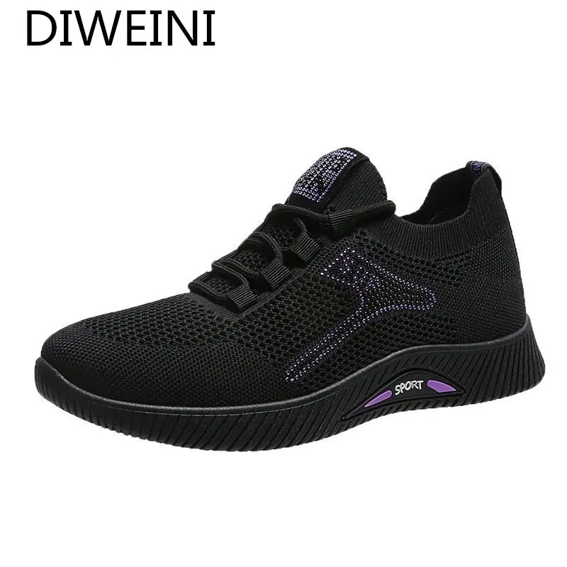 

2021 New Fashion Women's Shoes Comfortable Breathable Casual Shoes Autumn Women's Mesh Lace-up Non-slip Wear-resistant Sneakers