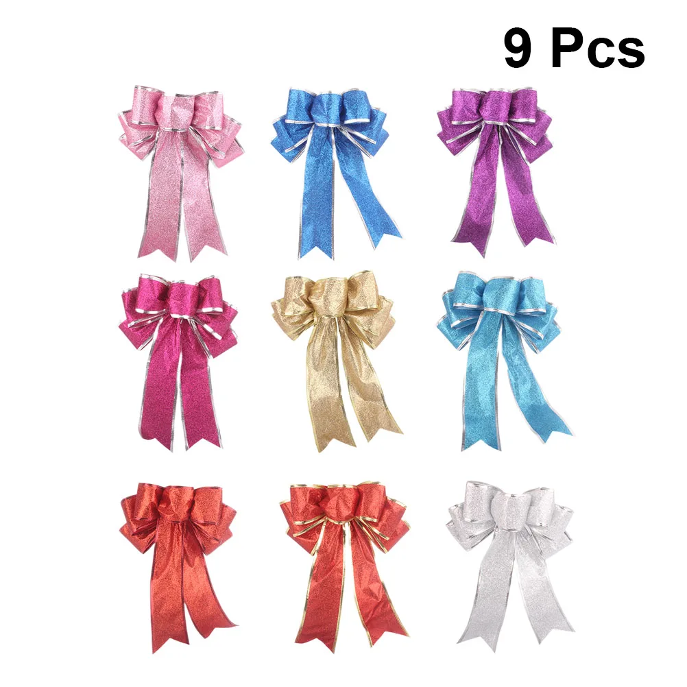 9 шт. 13 см рождественские банты ленты креативные шикарные нежные игрушки для