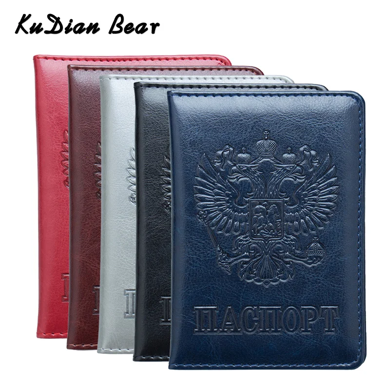 Чехол для паспорта KUDIAN BEAR BIH077 PM49 с 3D тиснением дизайнерский кошелек