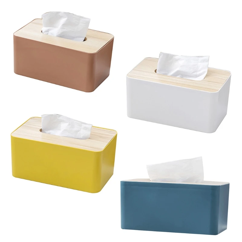 

Wooden Tissue Box with Removable Lid Eco-friendly Tissue Container Towel Tissue