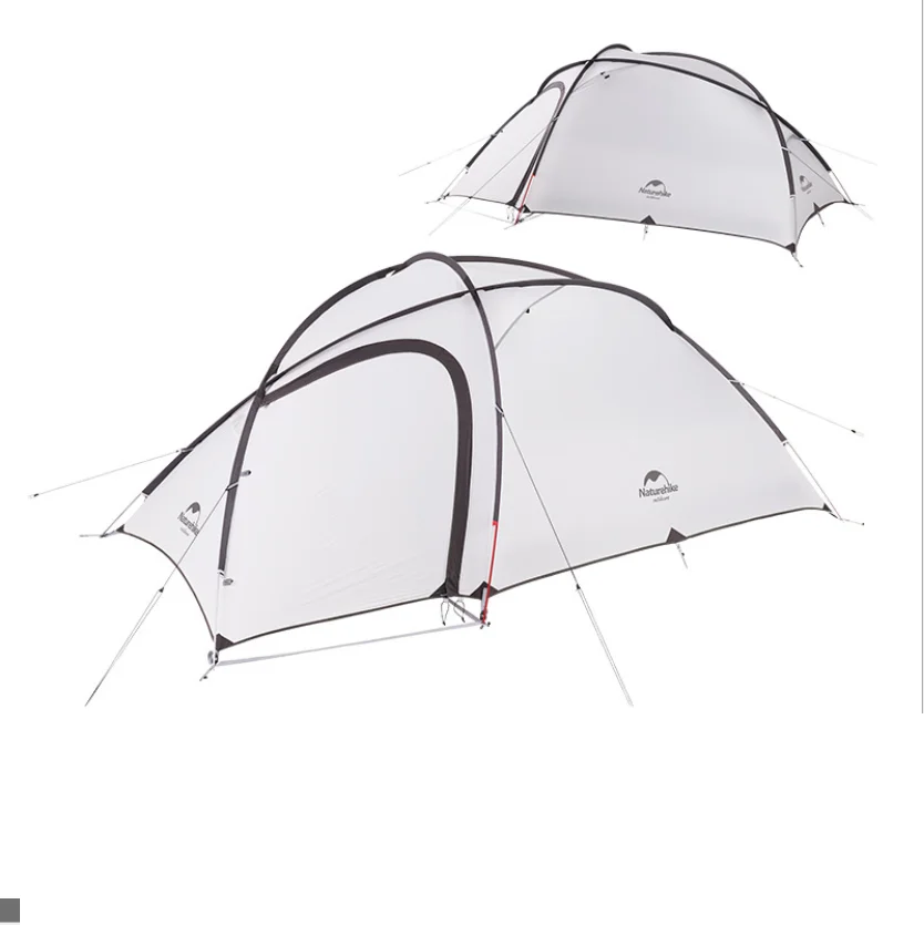 40D Gray 4 Person Naturehike Hiby семейный тент 20D силиконовая ткань водонепроницаемый Двухслойный 3-4 человека 4 сезона палатка одна комната один зал - Цвет: 40D Gray 4 Person