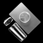 1 шт. штамп для дизайна ногтей со скребком шаблоны для ногтей пластины для переноса штампов прозрачные инструменты для дизайна ногтей штамповочная пластина инструменты для ногтей