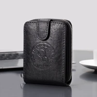 weysfor 2020 genuine leather wallet rfid theft protect wallet zipper coin pocket passport cover long purse for men card holder