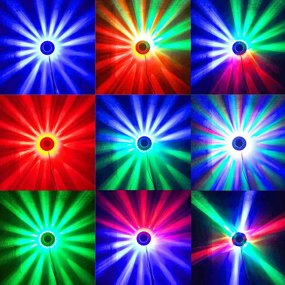 100-240 в бар DJ звуковой фон Настенный мини-СВЕТОДИОД RGB Подсолнечник лазерный