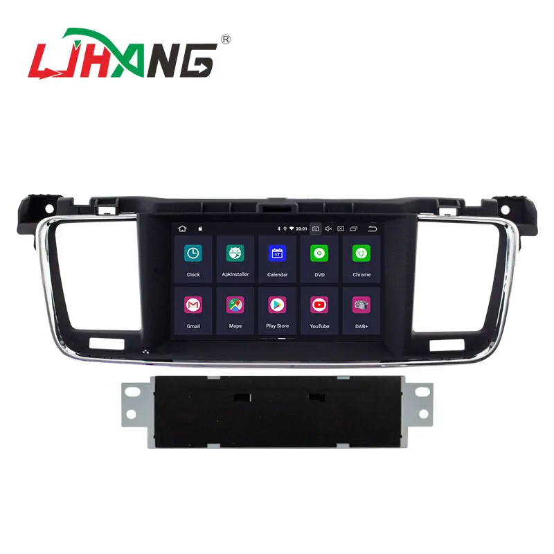 LJHANG автомобильный мультимедийный плеер Android 10 для PEUGEOT 508 2011-2017 GPS навигация WIFI 1 Din
