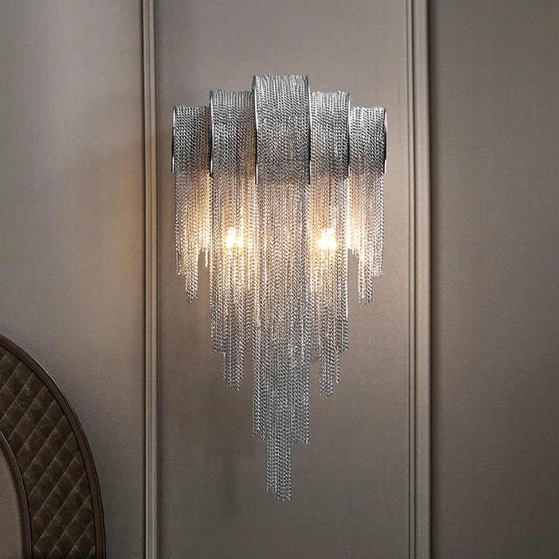 

Post Modern Crystal Bead Chandelier Creative Personality Large Living Room Dining Room American Villa Stair Lamp