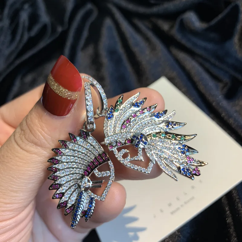 Серьги в стиле хип хоп новый осенний креативный дизайн шефа индийского Аватара