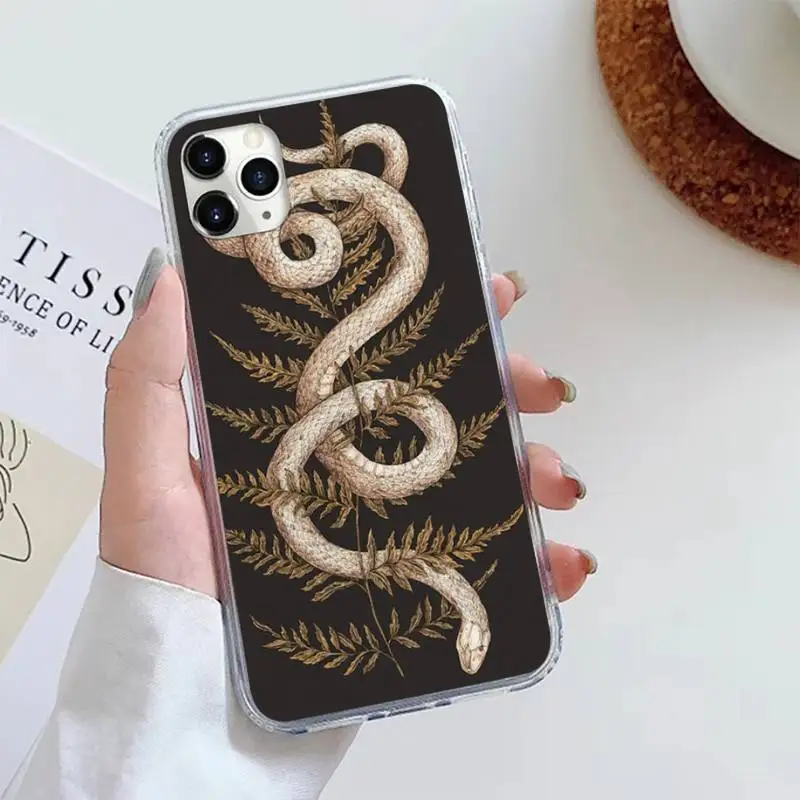 

Hand Snake Flower Snake art Phone Case For iphone 12 5 5s 5c se 6 6s 7 8 plus x xs xr 11 pro max