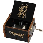 Полностью черная оптовая продажа, античная резная деревянная музыкальная шкатулка с изображением животных, рождественский подарок, подарок на день рождения, украшение для вечеринки