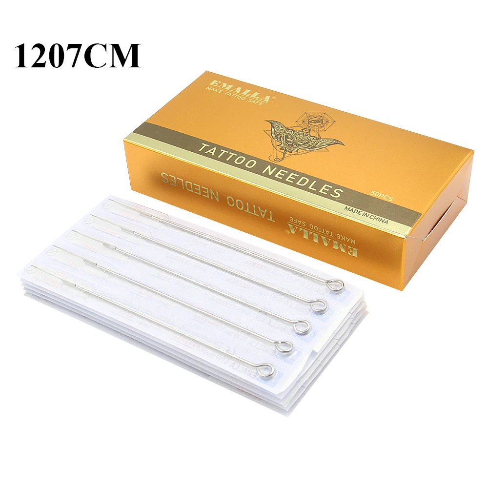

50 шт. лучшее качество 7 СМ Иглы для тату одноразовые Ассорти стерильные 7 круглые изогнутые иглы для тату тела Бесплатная доставка