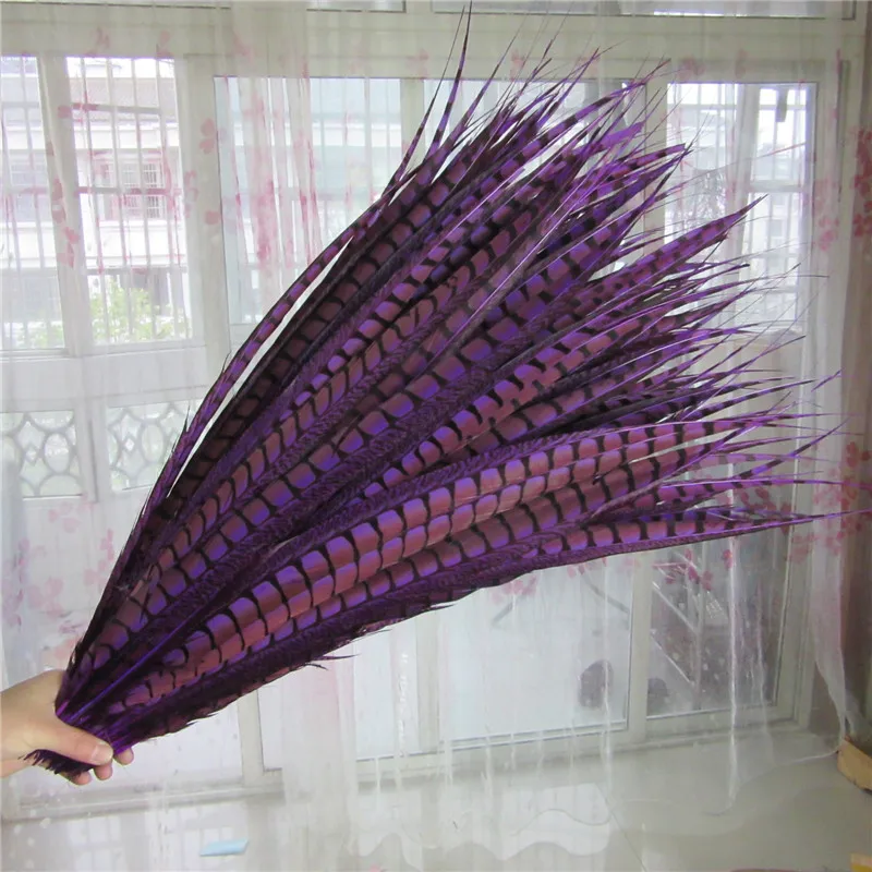 Plumas De cola De fais&aacute;n para manualidades, Plumas De 27-32 pulgadas/67-80cm para manualidades, bricolaje, boda, hogar, celebraci&oacute;n, Faisan De Plume, 50 unids/lote-5