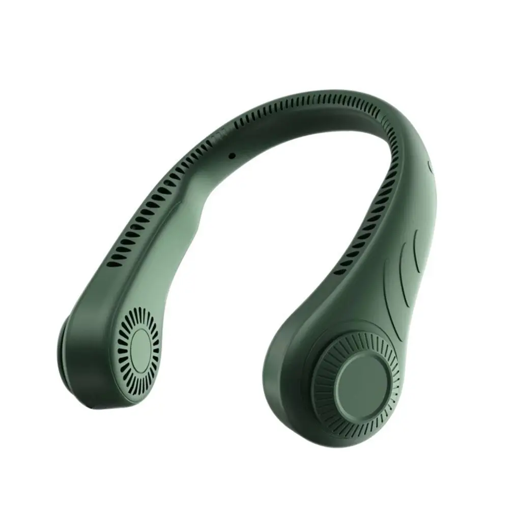 Goede Draagbare Mini Opknoping Hals Ventilator 360 Graden Bladeless Air Cooler Cooling Fan Wearable Nekband Bladloze Ventilator Usb Oplaadbare