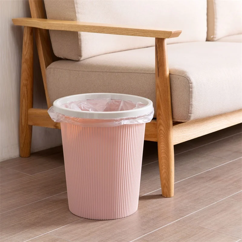 

Bathroom Trash Can Waste Bins With Clamping Ring Mini Desktop Litter Plastic Paper Basket Kitchen Rubbish Storage Boxes