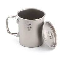 keith fold titanium cup outdoor camping hiking travelling drinkware bacteriostatic titanium mug 300ml ti3201
