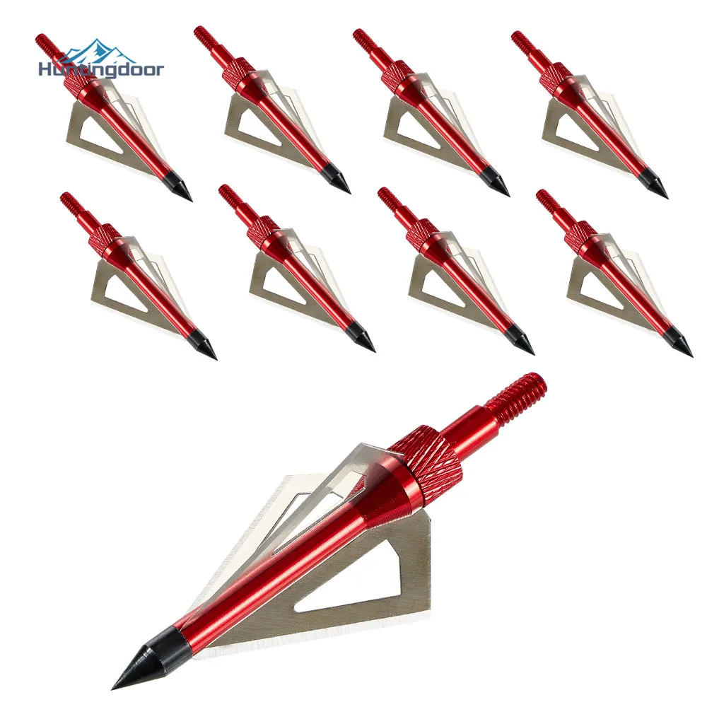 12PCS Hunting Triple Blade Crossbow Arrowhead 3 Mechanic Broadheads for Archery Arrows Bolts Accessories | Спорт и развлечения