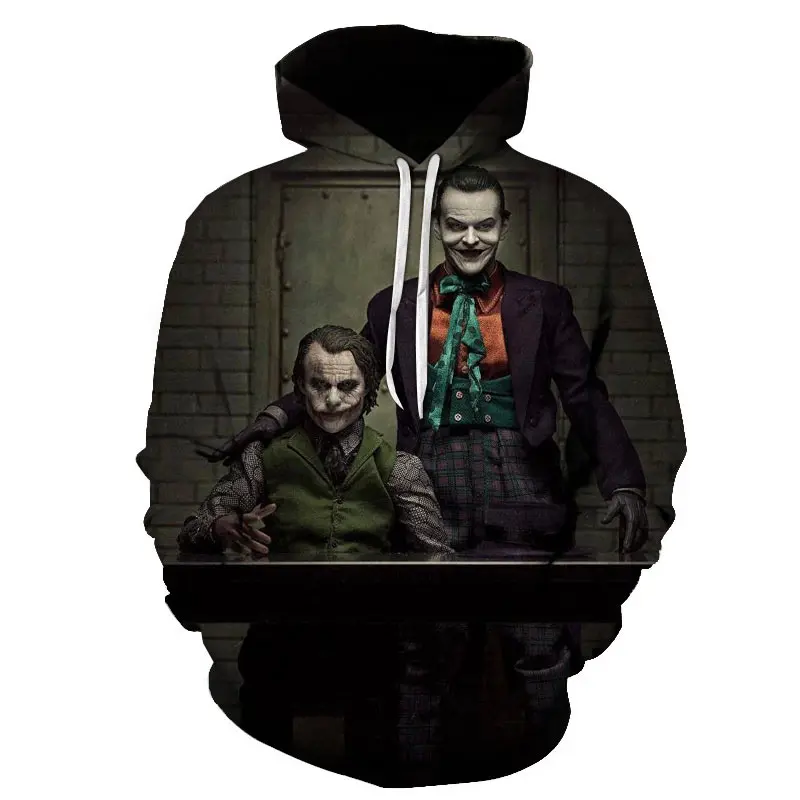 

2021 Hot Movie Character Clown Autumn/Winter Men's Sweater Street Hoodie Personalized Fashion 3D Printing Thicken Warmth