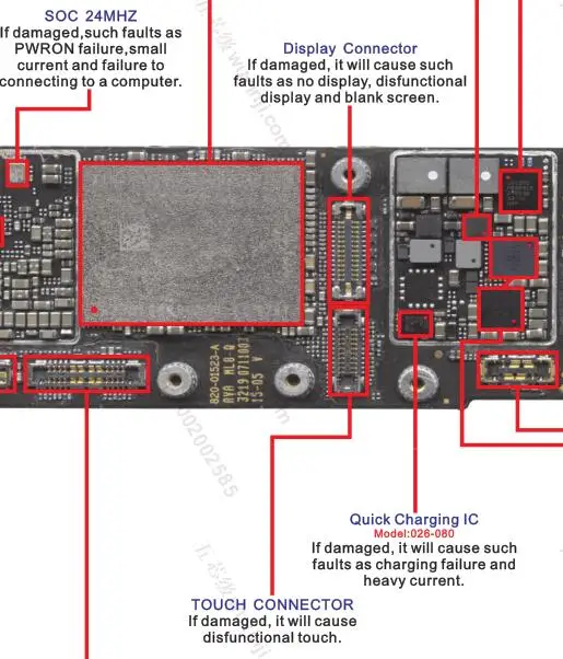 10 шт./лот ЖК-дисплей сенсорный разъем FPC для iphone 6S 6SP 7/8/7P /8P X /XS/XSMAX XR 11 11PRO/MAX на