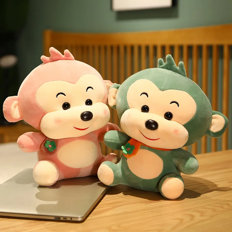 

23-50cm Cute Monkey Plush Toys Kawaii Hugging Dolls Stuffed Soft Lovely Forest Animal With Scarf Room Decor Gift For Child