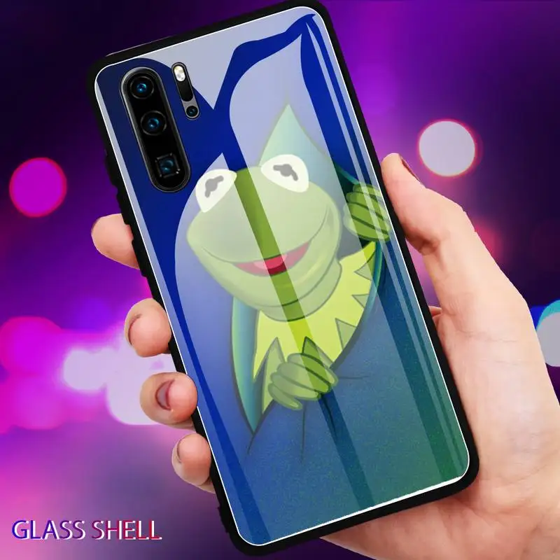 

Funny kermit the green frog Phone Case For Huawei P9 10Plus 20PRO P30 Lite Back Cover Tempered Glass Cases For NOVA 3E Series