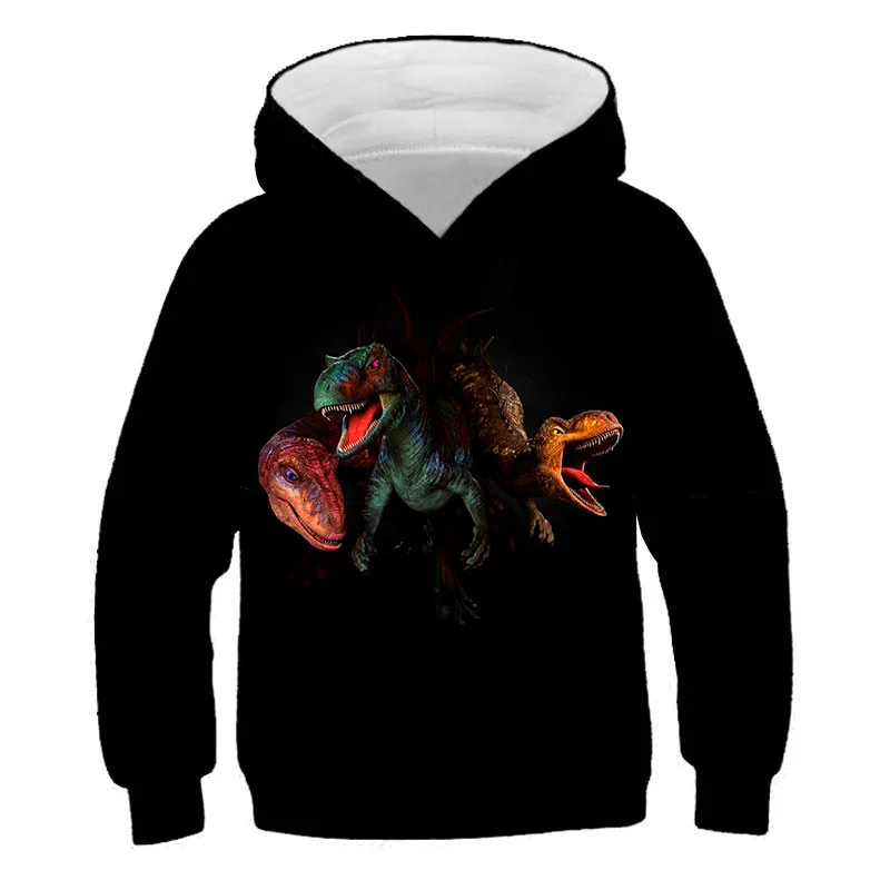boys hoodies winter 3d printed cartoon dinosaur realm pullover kids funny harajuku fashion top boys girls super cool hoodies free global shipping