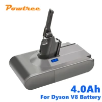 powtree battery for dyson v8 battery 21 6v 4000mah vacuum cleaner tools li ion high capacity replacement v8 absolute v8 animal