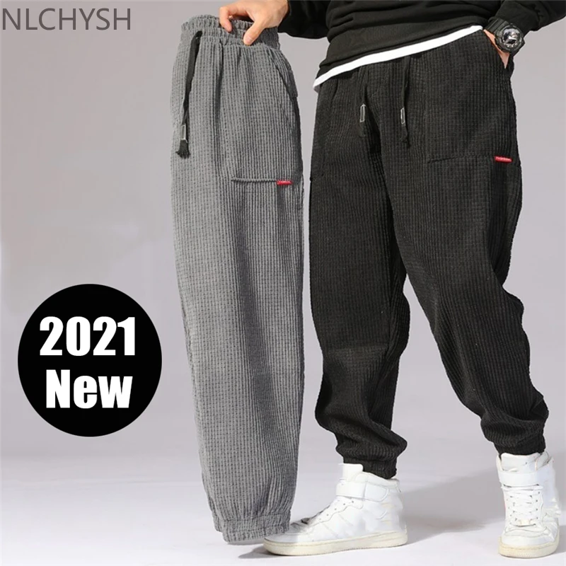 

Брюки мужские вельветовые с эластичным поясом, весна 2021