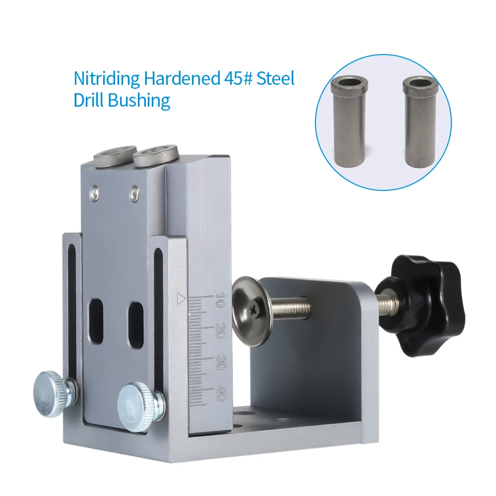 

New Woodworking Hole Locator Jig DIY Kit Pocket Hole Drilling Guide Kit Oblique Jig System Drill Guide Set