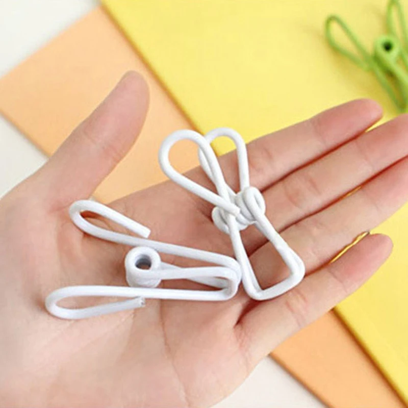 

Random Stainless Steel Sock Clip Candy Color Photo Clip Underwear Drying Clips Clip Clothes Fastener Home Tools Kawai Snack Clip
