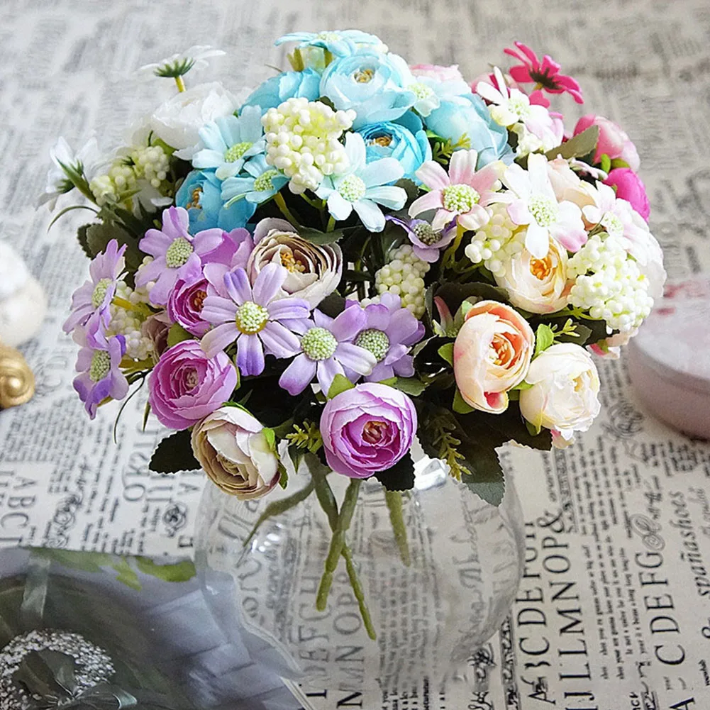 Fengju small camellia artificial flower fake home photography wedding set decoration handmade diy Simulation | Дом и сад