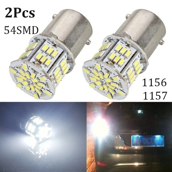 

2x сменные светодиодные лампы для автомобилей 1156 BA15S P21W 3014 54SMD, задний фонарь, сигналы поворосветильник, сигнал постоянного тока 12 В, Автомоби...