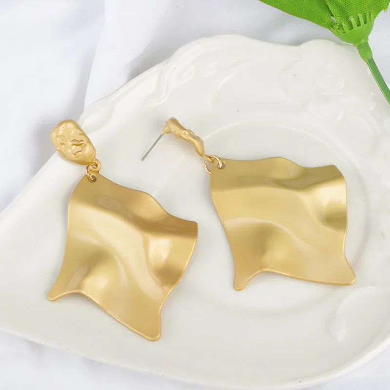 

New Geometry Irregular Square Alloy Dangle Earrings for Women 2021