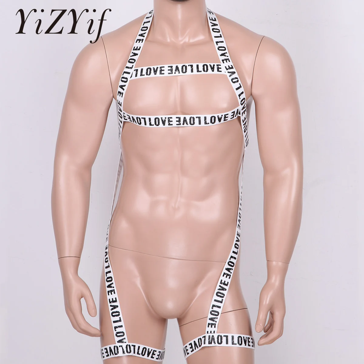 

Экзотические майка Для мужчин сексуальные нагрудный ремень для тела ноги подвязки ремень Гей сексуальное ночное белье Клубная одежда Экзо...