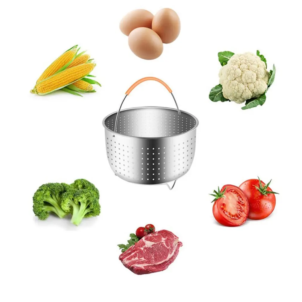 

Kitchen Steam Basket Rice Cooker Steaming Pressure Cooker Anti-scald Steamer Multi-Function Fruit Cleaning Basket Accessories