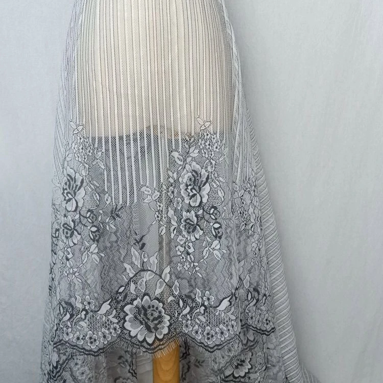 

Кружевные ресницы в полоску шириной 150 см, 3 метра, качественные аксессуары для одежды ручной работы, свадебное украшение