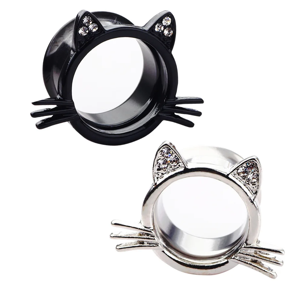 Шнековые затычки для ушей в форме кошки 1 шт. носилки из нержавеющей стали